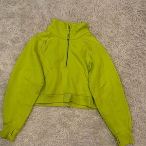 Lululemon Athletica Yellow Oversized Crop Hoodie